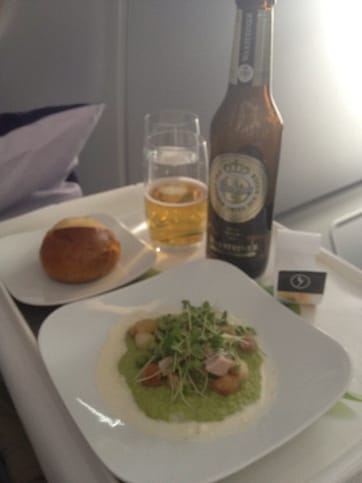 Scallop and ham salad